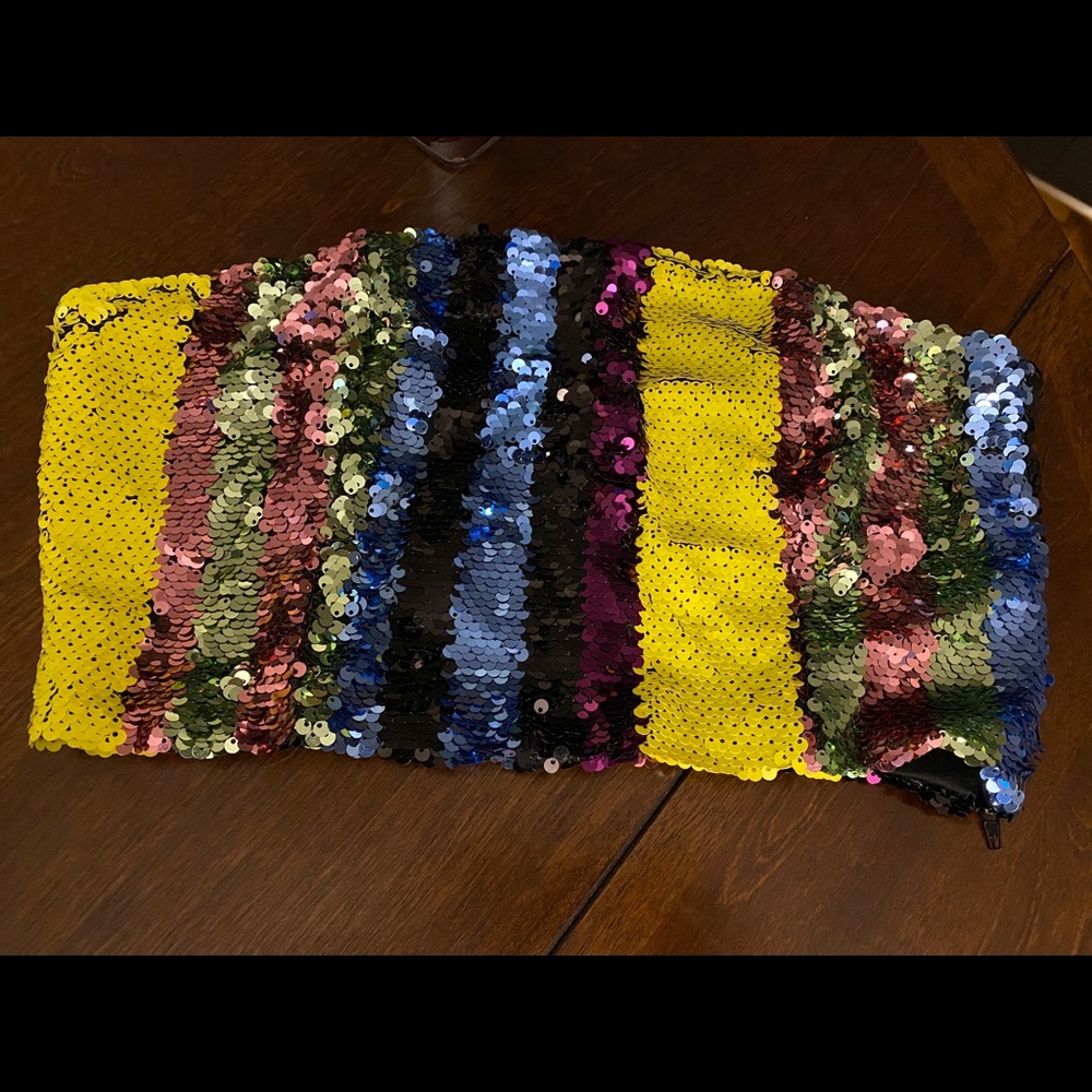 Multicolor sequin tube top